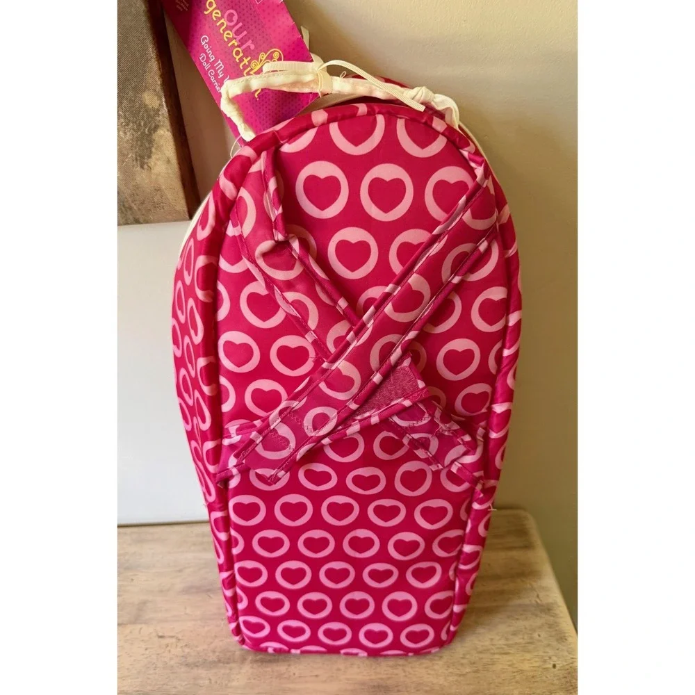 Our Generation‎ Going our Way Doll Carrier Portable Pink Heart Print